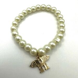 Faux pearl H monogram bracelet
